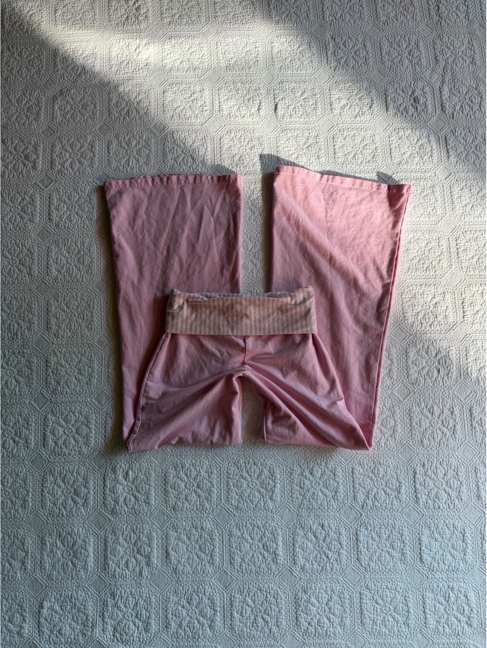 Edikted Pink Soft  Lounge Pants with Striped Waistband Size xs